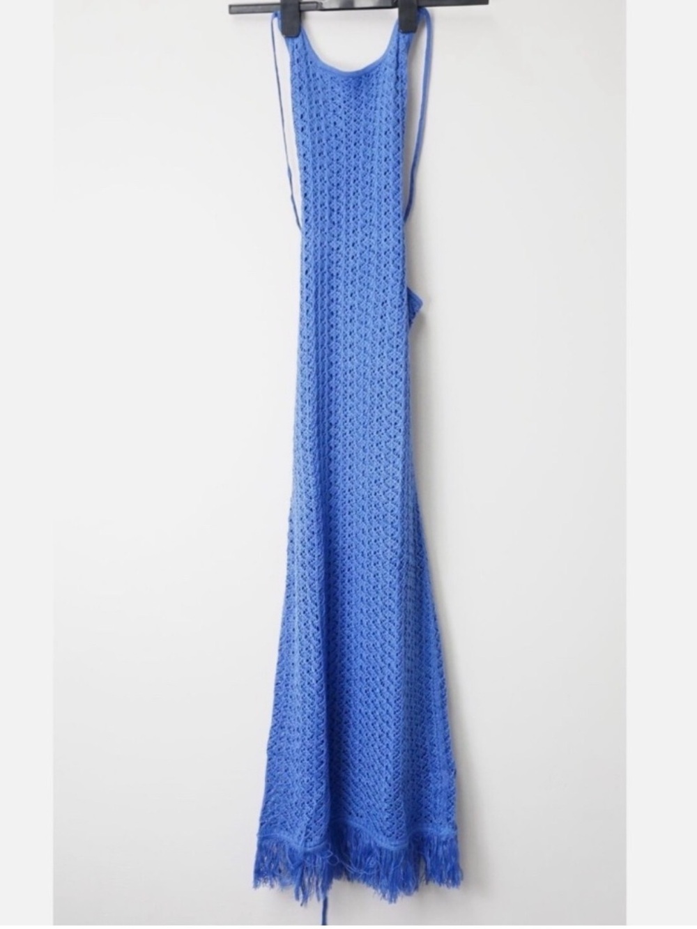 NWT - Capittana Ali Blue Knitted Maxi Crochet Dress - Size M/L - Picture 5 of 15